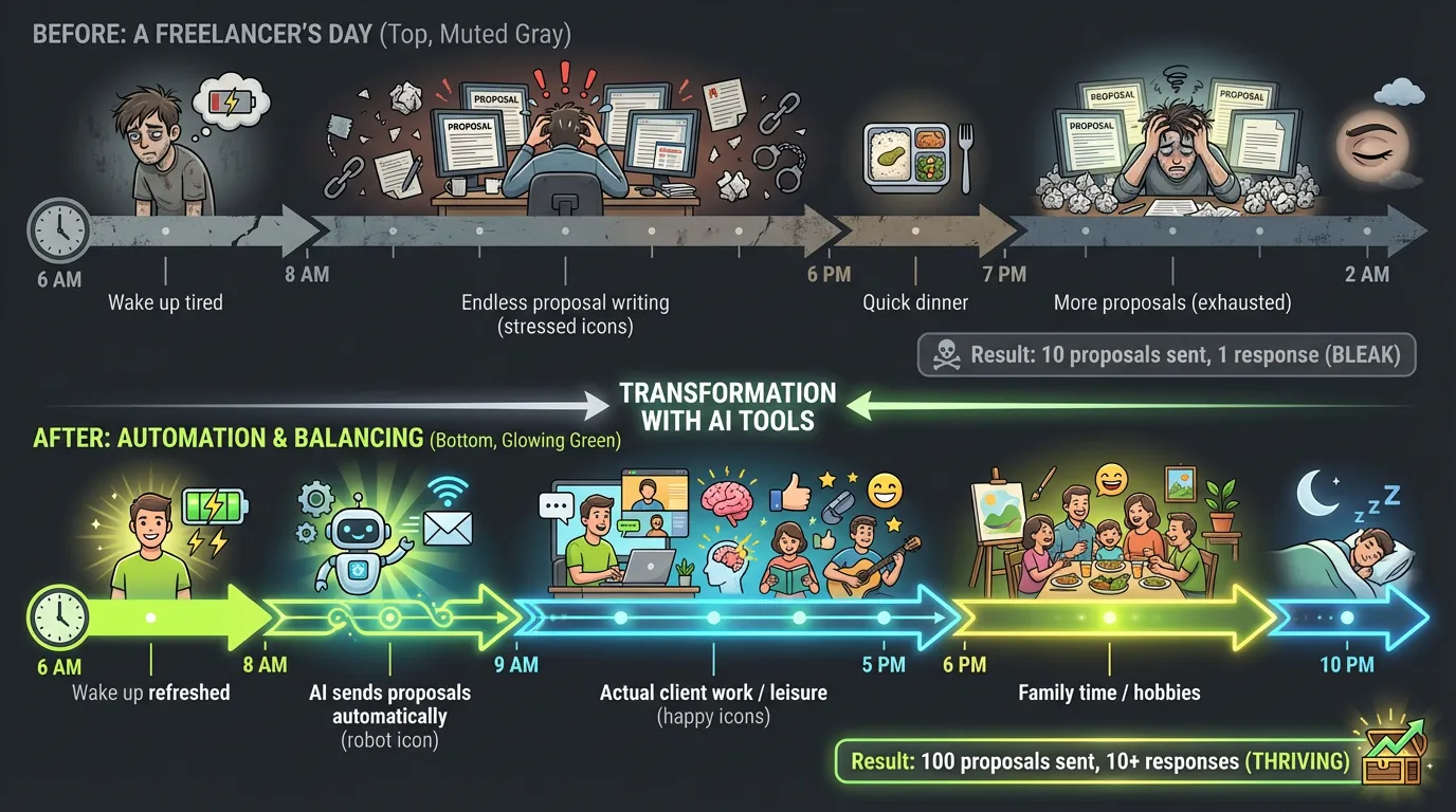 Before/After Timeline - Your Day Transformed