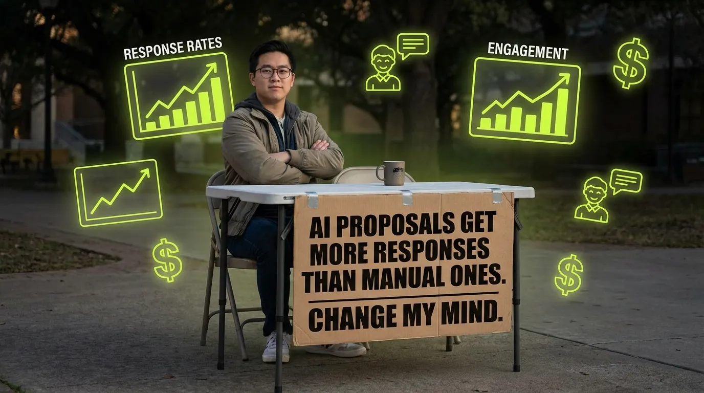 Change My Mind meme - AI proposals get more responses